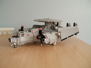 Illustration for article titled Giant LEGO B-1B Bomber Escorted by Fighters, Hawkeye Aircraft